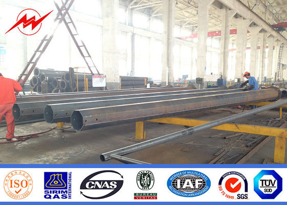 15m Polo tubular de aço galvanizado 1500Dan com os acessórios da corrente elétrica