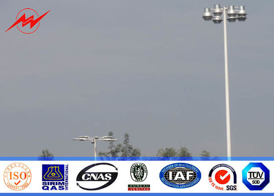Mastro 45M alto octogonal galvanizado polo claro com o braço do suporte da plataforma para a iluminação do estádio