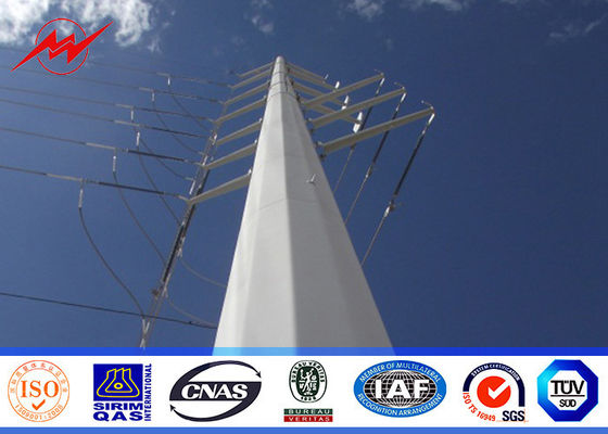 a distribuição de poder de aço octogonal Polos de 14m galvanizou o betume AWS D1.1 para a transmissão Overline