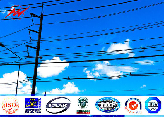 O metal 69kv polos poligonal de 70FT de serviço público de aço galvanizou o padrão do tratamento de superfície ASTM A123 da estrutura