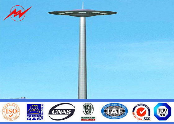 GR50 a torre alta 10nos 200W HPS do mastro da luz do estádio dos lados do aço 12 ilumina-se com Rasing Sytem Maintanence