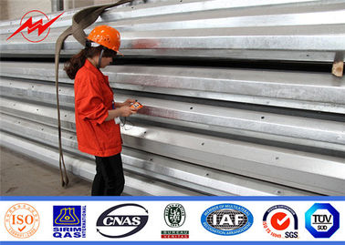 aço bonde galvanizado 1-30mm Polo para a transmissão de energia com flange e âncora Bol