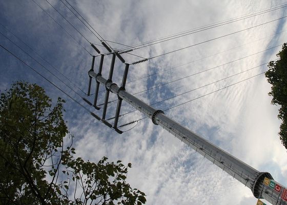 o poder de aço polo de 9m-1250Dan Eleactrical para 110kv cabografa +/--2% tolerância