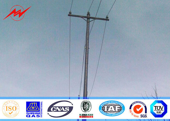 NGCP Polo de aço galvanizado 65FT com o 450Mpa para a linha de transmissão 69kv espessura de 10mm