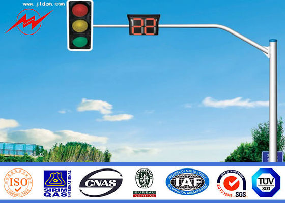 Sinal polo do aço IP65 6m, iluminação galvanizada polo da rua