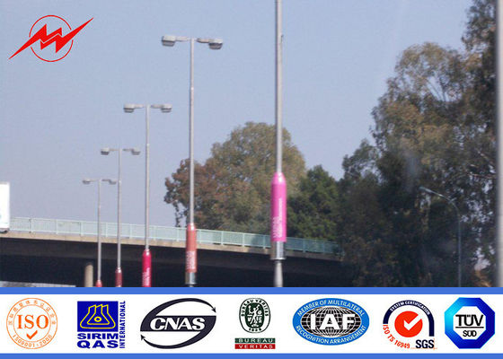 Rua articulada meados de octogonal galvanizada polos claros de Q235 10m com espessura de 4mm