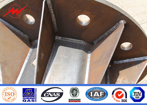 Quadrado do mastro/jarda alta/rua industrial polos claros Polo galvanizado cônico