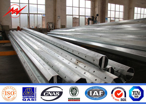 Polo tubular de aço galvanizado para a linha projeto da distribuição elétrica