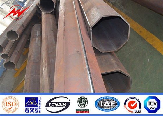 Materiais bondes galvanizados Polo de aço octogonal do HDG 132KV