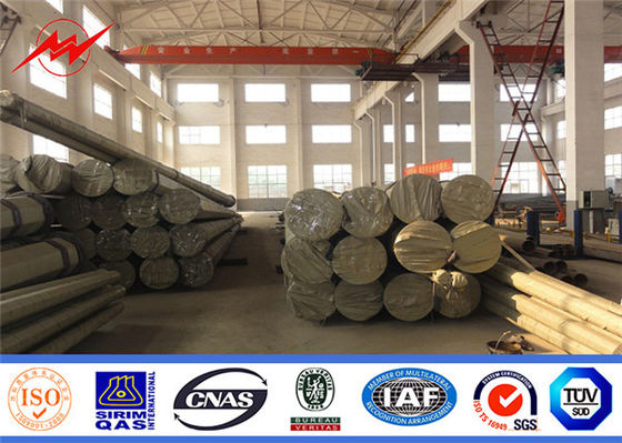 junção Polo de aço galvanizado Q235 do deslizamento de 8Ft, poder de serviço público polo da eletricidade