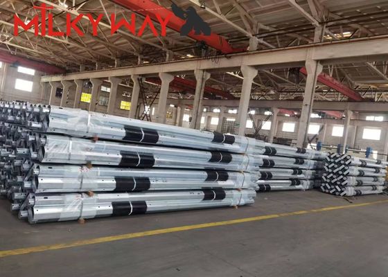 3.8mm 7.2mm 9m 11m Malásia salto galvanização de aço postes elétricos com FRP