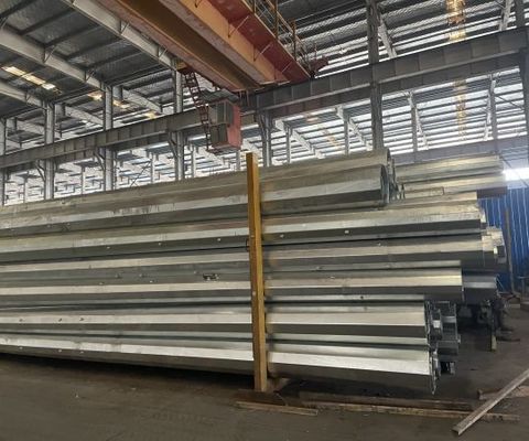 9m Polar de Utilidade Octagonal Galvanizado 440daN Carga para Distribuição de Energia