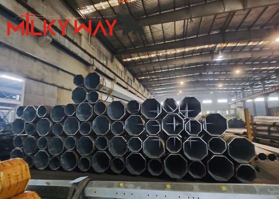 Torre Monopolo de Aço Galvanizado de 36m para Redes Móveis Carga de 24kN