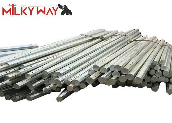 Poste de energia elétrica galvanizado com material de aço Gr50 de 3-4mm, com degraus para escalada e para distribuição segura de energia