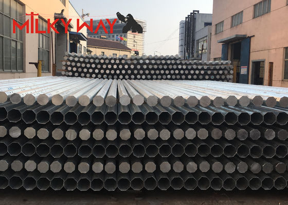 Postes de utilidade de aço elétrico octogonal de 12m Gr65 com revestimento galvanizado a quente para transmissão de energia elétrica