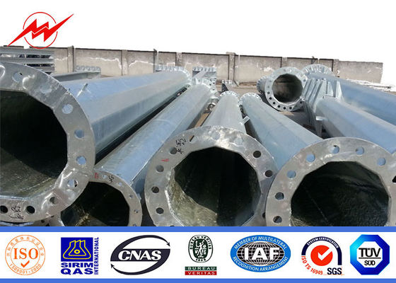 Distribuição Polo tubular de aço, torre de aço galvanizada de Polo da transmissão