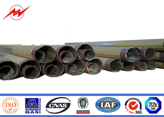 33 linha elétrica de aço tubular galvanizada elétrica da transmissão de Polo 10-220kv da torre do quilovolt