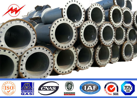33 linha elétrica de aço tubular galvanizada elétrica da transmissão de Polo 10-220kv da torre do quilovolt