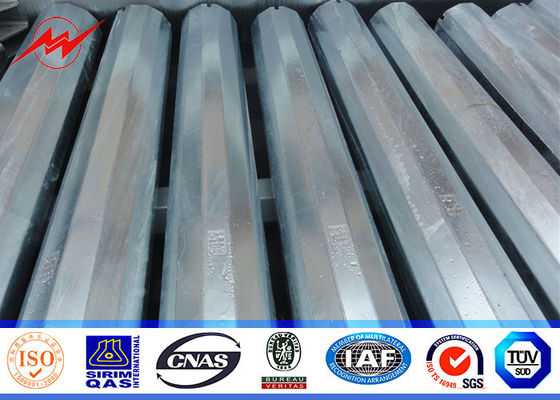 25ft a 75ft Concial bonde afilou polo de serviço público de aço, distribuição de poder de aço Polo 10kv ~ 550kv