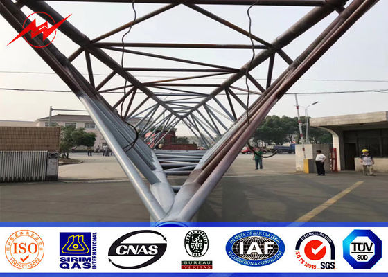 Telecomunicações de aço de Telecommunic as mono Polo de uma comunicação três pés elevam-se com padrão da galvanização 86