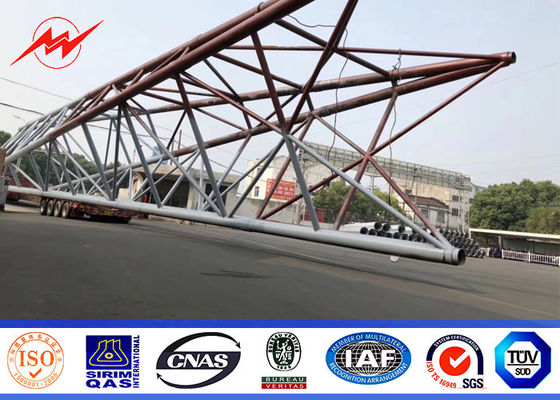 Telecomunicações de aço de Telecommunic as mono Polo de uma comunicação três pés elevam-se com padrão da galvanização 86