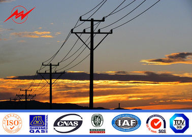 110KV Gr65 galvanizou o metal Polo para a linha de transmissão contratante