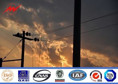 Linha de transmissão Polo de aço galvanizado 69kv do betume