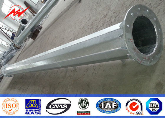 132 torre de Polo da carga do quilovolt 27Meter 1500kg mono para a telecomunicação móvel da transmissão