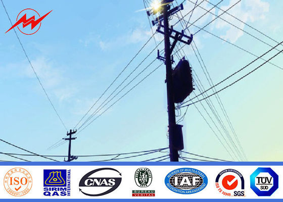 Prova Polo de aço galvanizado afilado cônico do vento para a linha projeto da distribuição