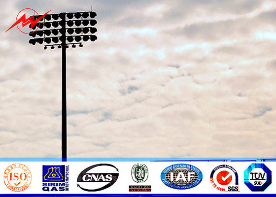 50M do estádio alto de polo claro do mastro de 60 luzes do diodo emissor de luz dos no. torre clara com o transporte quadrado da lanterna