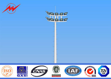 34m Poligonal Alto Mast Light Pole Hot Dip Galvanizado Com Sistema de Elevação