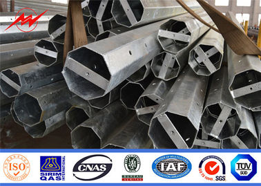 Poder de aço polo da altura de Q345 12m, galvanização elétrica de aço do mergulho quente de Polo