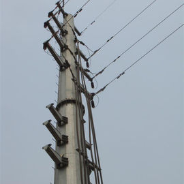 distribuição de aço Polos de polo de poder dos isoladores bondes poligonais de 50FT para 132KV