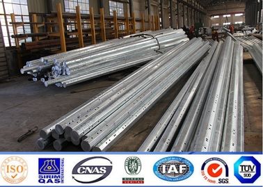 86KV galvanizou o poder de aço polo de 11m, espessura de aço de Polo 3mm da transmissão