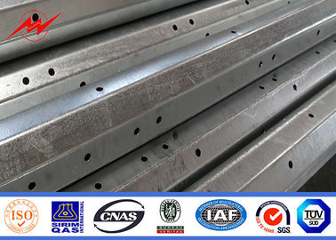 12m Polo de aço galvanizado África, polos de serviço público de aço com 3 níveis de braços