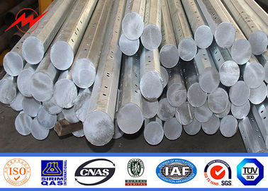 12m Polo de aço galvanizado África, polos de serviço público de aço com 3 níveis de braços