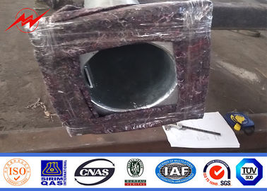 Cor de superfície galvanizada do preto de aço alto de polo claro de rua do mastro 16m
