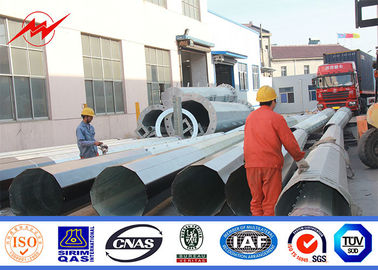 aço bonde Polo do enterro direto de 90FT 2 Segements, Polo galvanizado Monopole