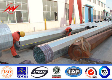 aço bonde Polo do enterro direto de 90FT 2 Segements, Polo galvanizado Monopole