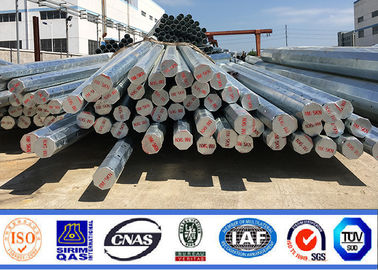 mergulho quente Polo de aço octogonal galvanizado de 8m 11m para a linha de transmissão