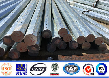 mergulho quente Polo de aço octogonal galvanizado de 8m 11m para a linha de transmissão