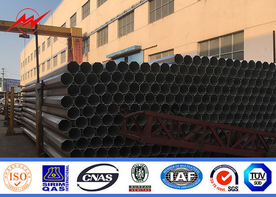 Linha de transmissão polos de serviço público de aço longitudinais mono Polo octogonal galvanizado solda