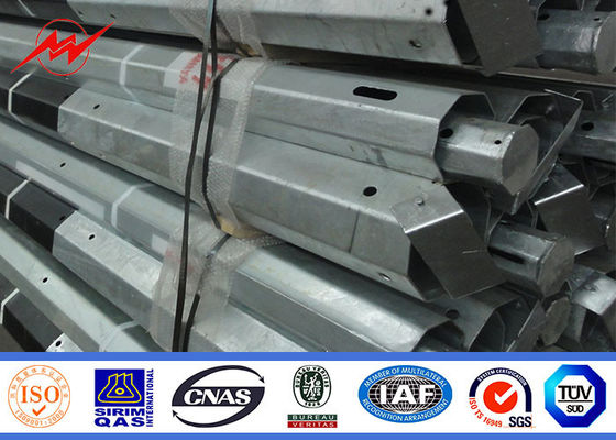 Coluna elétrica polo de serviço público de aço de 15 M com FRP e marcas, padrão de Malásia