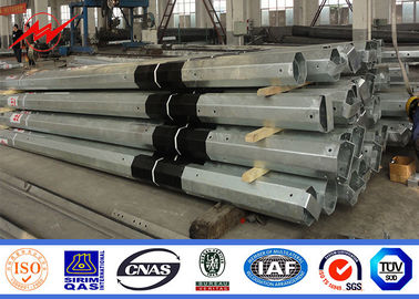 11m 3.8mm 2 coluna elétrica de aço galvanizada da transmissão de Polo da seção FRP