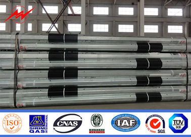 11m 3.8mm 2 coluna elétrica de aço galvanizada da transmissão de Polo da seção FRP