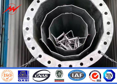 100 Ft de tipo 3 Polo de aço galvanizado seções da flange com degraus de escalada