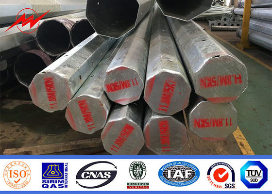 8M 6.5KN que quebram a galvanização tubular de aço do mergulho quente de Polo Q345 da carga