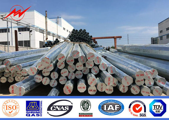 8M 6.5KN que quebram a galvanização tubular de aço do mergulho quente de Polo Q345 da carga