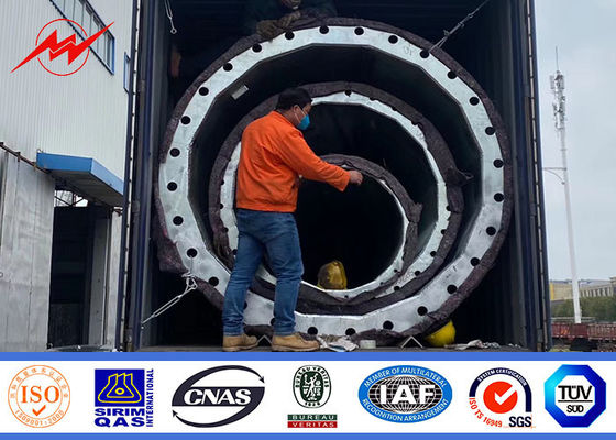 Tipo bonde tradicional da flange da torre 27m de Filipinas NGCP mono Polo