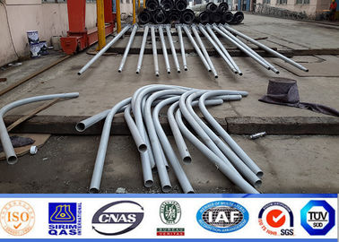 6m 7m 8m poste de energia de aço para iluminação de rua no tipo flange com alta resistência ao vento